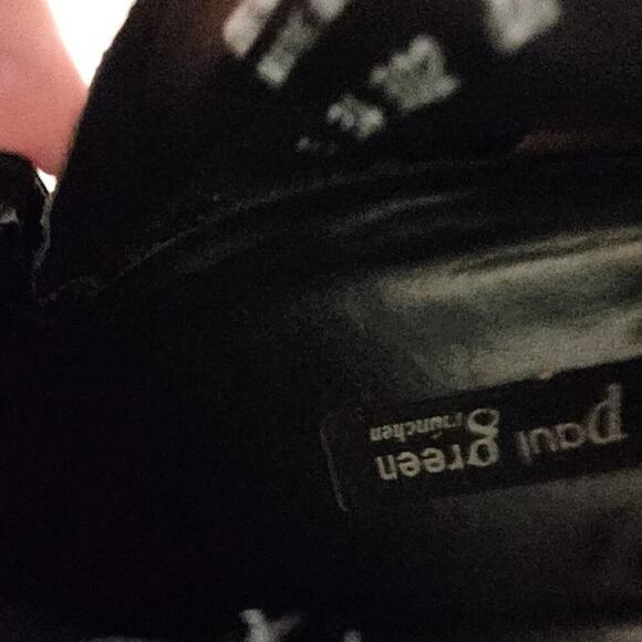 Paul Green rocking ankle boots black suede and metallic leather women's Size 7.5 - Picture 10 of 13